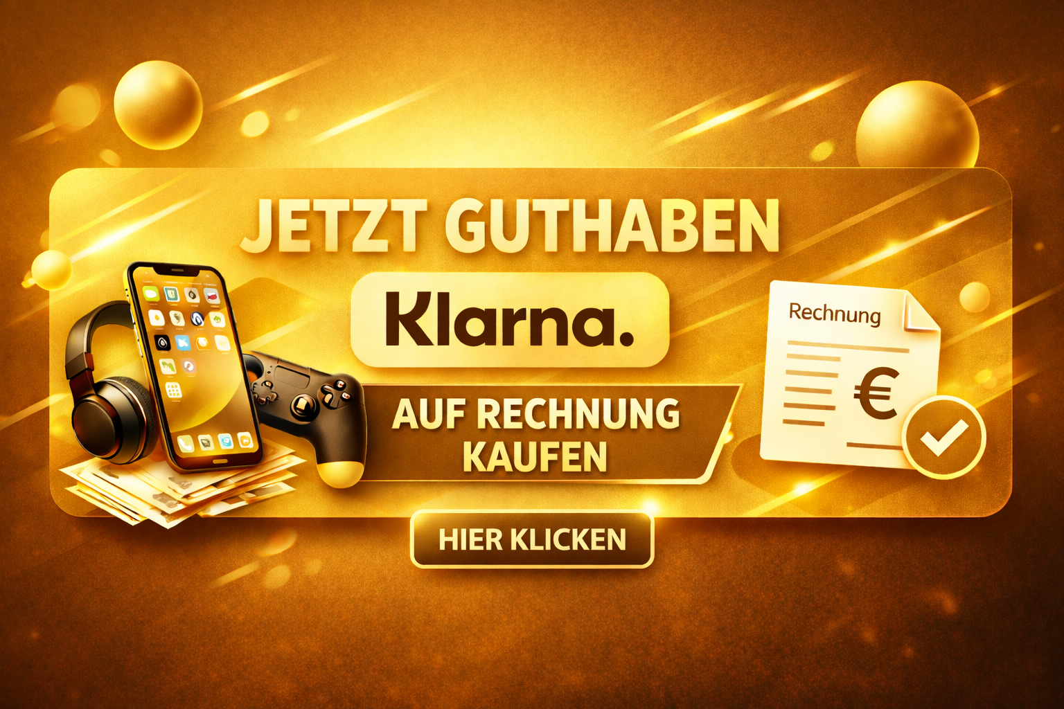 Guthaben kaufen auf Rechnung mit Klarna